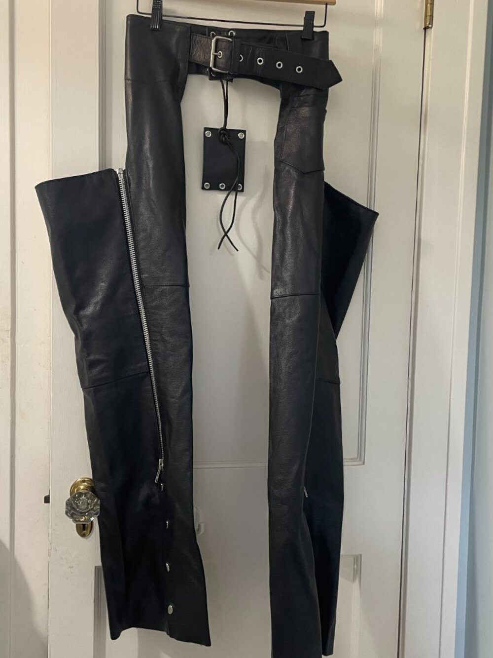 Milwaukee Leather Chaps Leather Men's Black Size 32 EUC - Picture 2 of 8